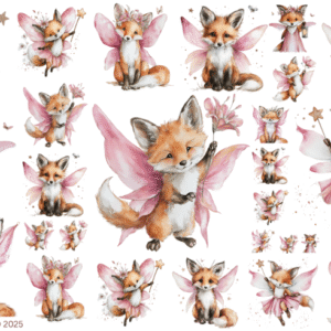 Fairy Fox Glossy Transparent Waterproof Peel and Stick, Sticker Sheets
