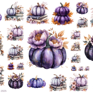 Fall Purple Pumpkins