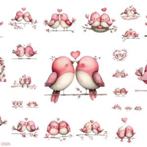 Pink Love Birds