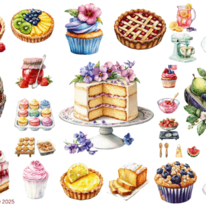 Summer Treats Transparent Waterproof Peel and Stick, Sticker Sheet