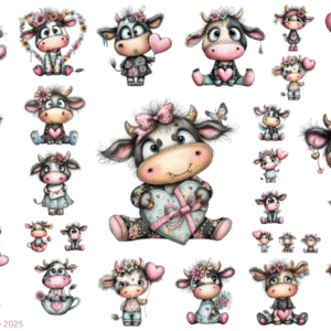 Quirky Valentine Cow