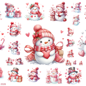 Valentine Snowman 3