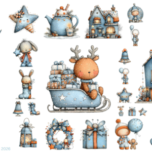 Blue Christmas Whimsy