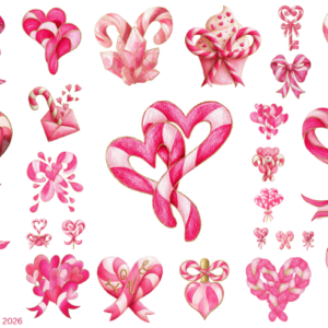 Candy Cane Valentines