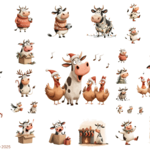 Funny Christmas Cows