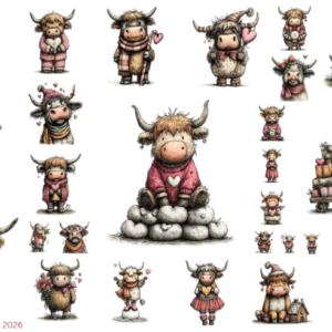 Highland Cow Valentines
