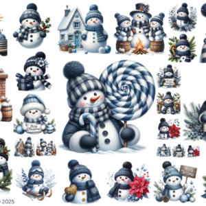 Winter Blues Snowman 1