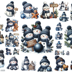 Winter Blues Snowman 2