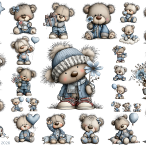 Blue Denim Teddy Bears