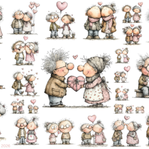 Cute Old Couple Valentine