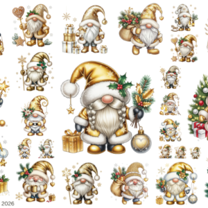 Golden Christmas Gnome 1