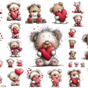Red Heart Teddy Bear Valentine