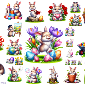 Bright and Cute Easter Bunny