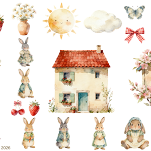 Cottage Core Spring Bunny