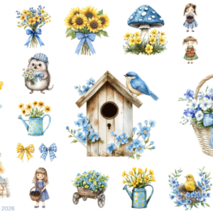 Cottage Core Blue Gingham