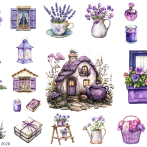 Cottage Core House Purple