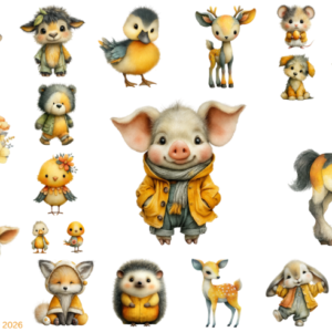 Fall Flowers Animals