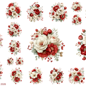 Red and White Flowers