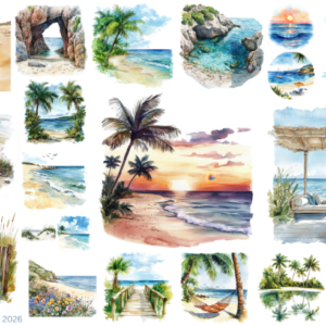 Summertime Beach Scene