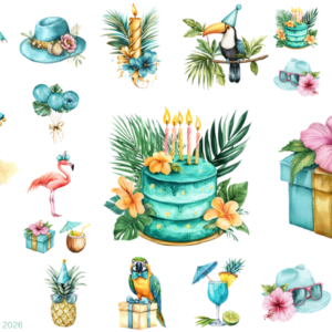 Tropical Blue Birthday