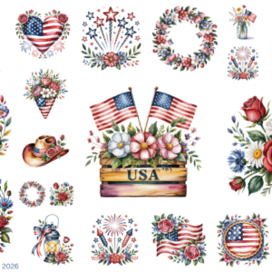 USA Floral 4th July