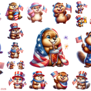 USA Patriotic Ground Hog