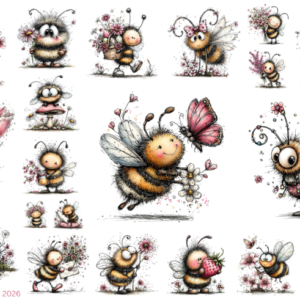 Whimsy Floral Bees