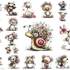 Whimsy Floral Animals